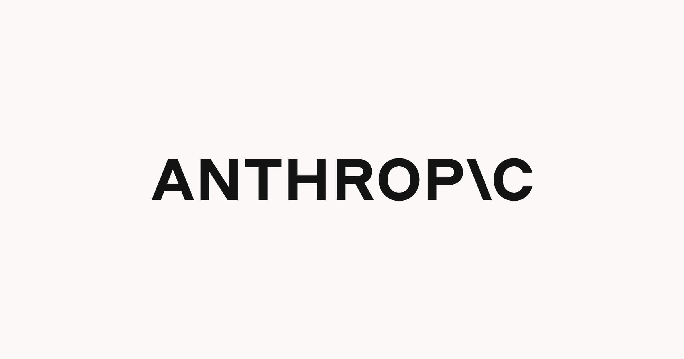 The Anthropic wordmark logo on a cream background